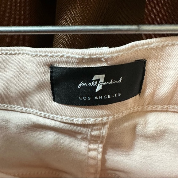 NWOT 7 For All Mankind High Waist Ankle Stretch Jean in Light Pink 30 Excellent! - Picture 5 of 10